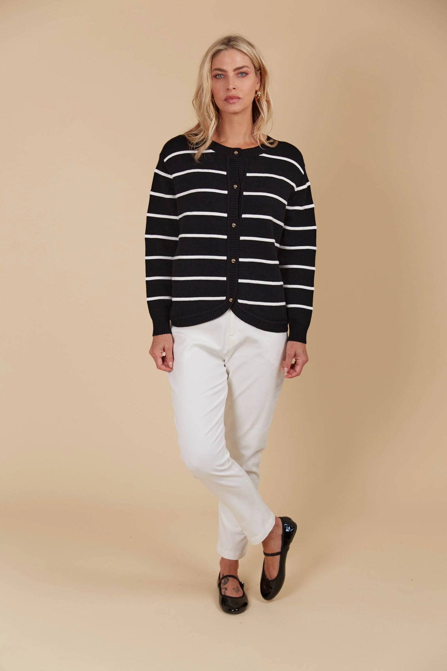 Juno Stripe Jumper/Cardigan
