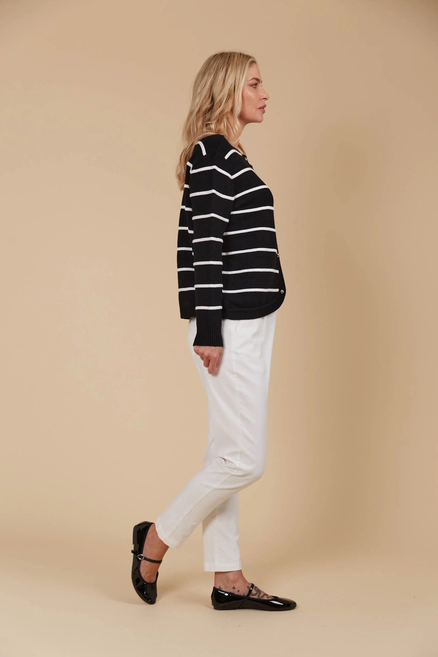 Juno Stripe Jumper/Cardigan