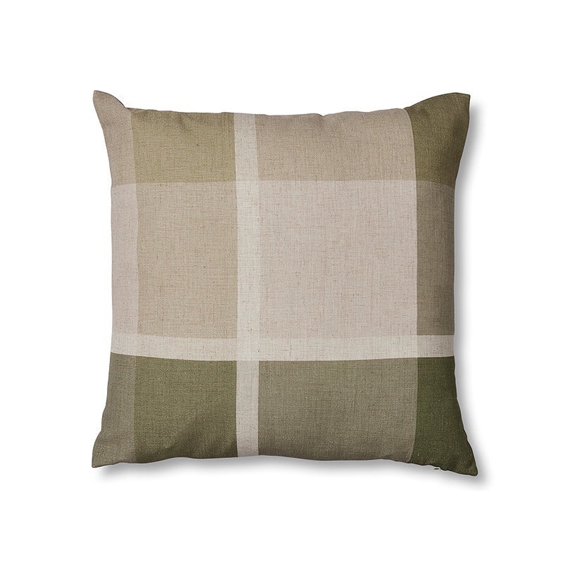 GARNER CHECK GREEN CUSHION 50CM