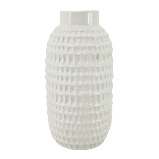 Dimple Vase - White - 11x21cm