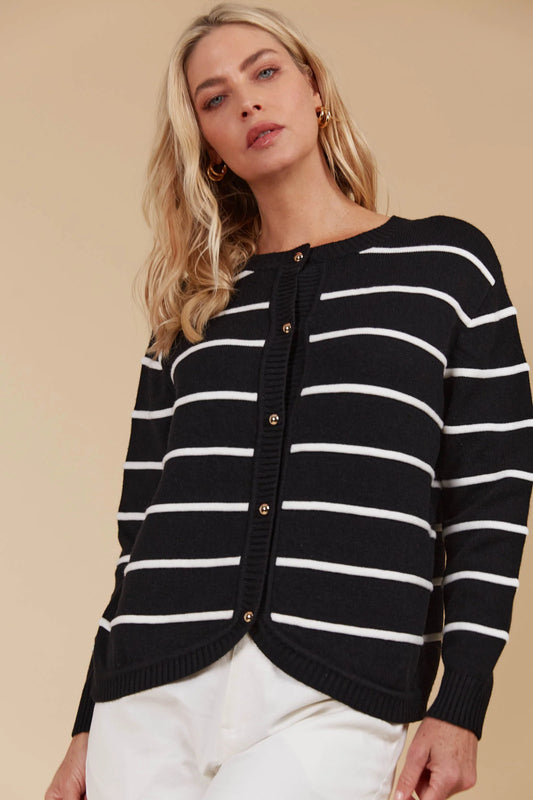 Juno Stripe Jumper/Cardigan