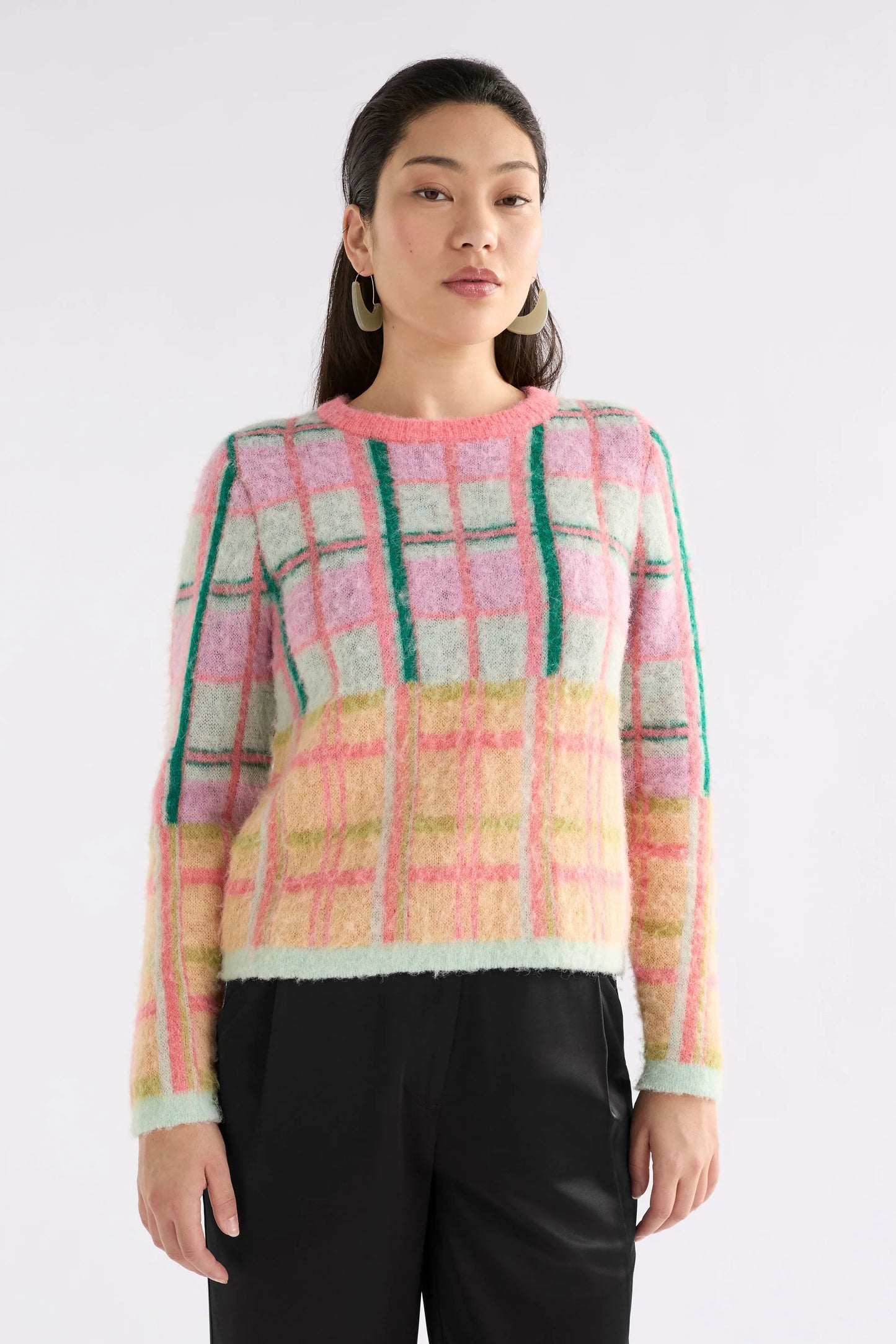 Ostti Sweater PINK PUNCH CHECK
