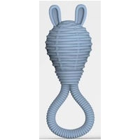 DUSTY BLUE SILICONE BUNNY RATTLE